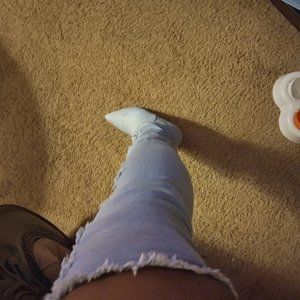 Jean thigh high heeled boots (NEW)